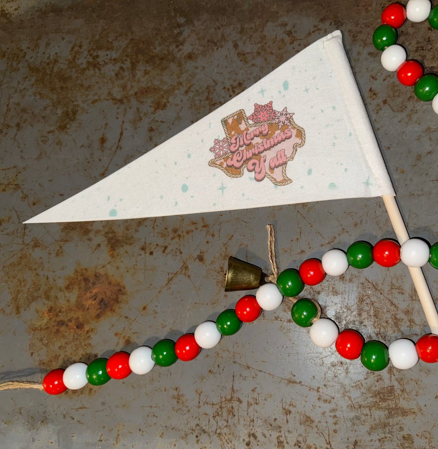 Merry Christmas Y’all Pennant Flag