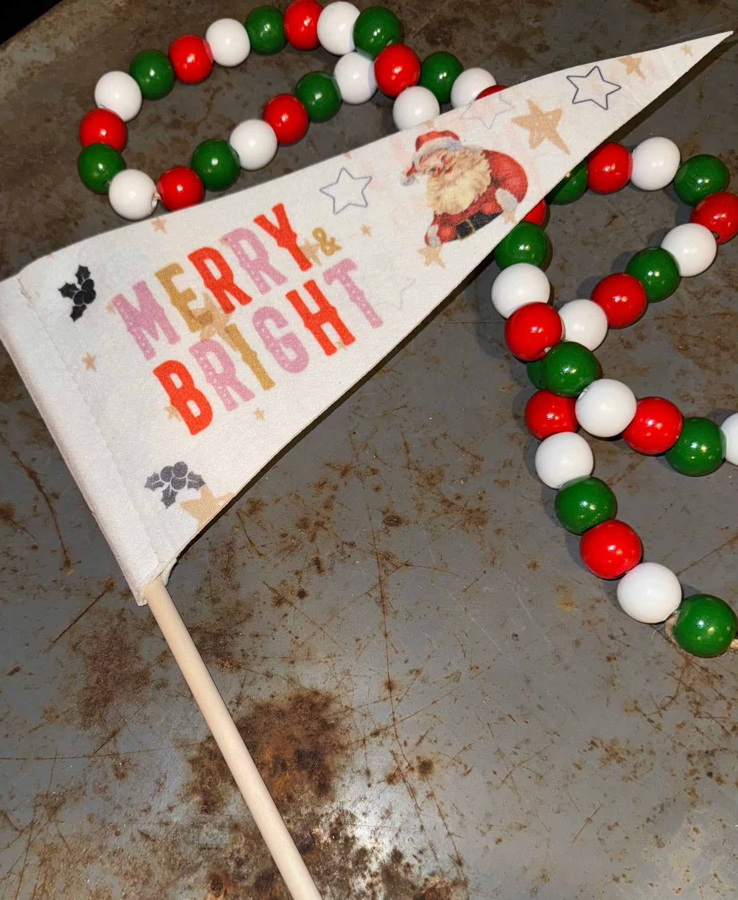 Merry & Bright Pennant Flag