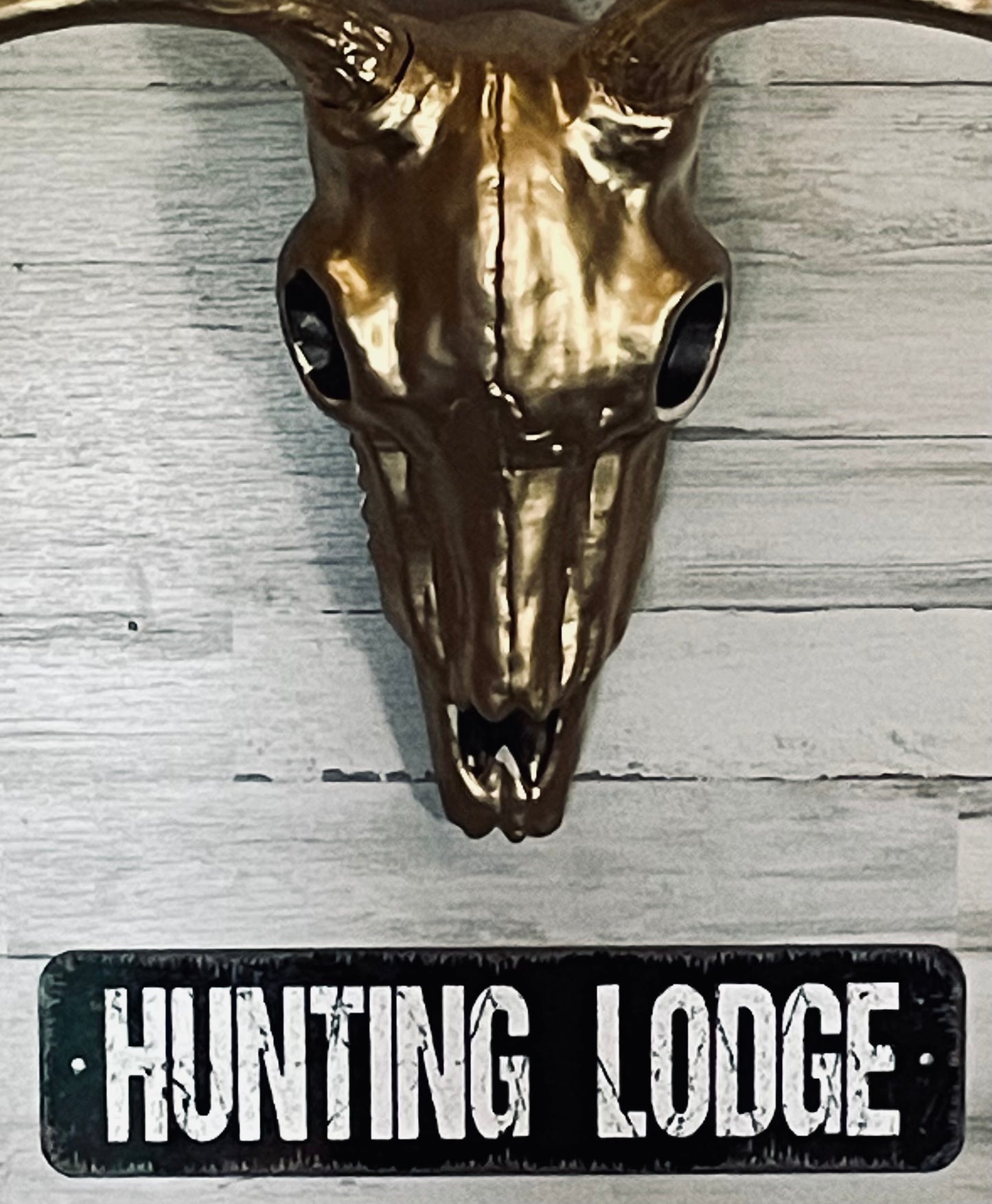 Hunting Lodge Rustic Metal Sign