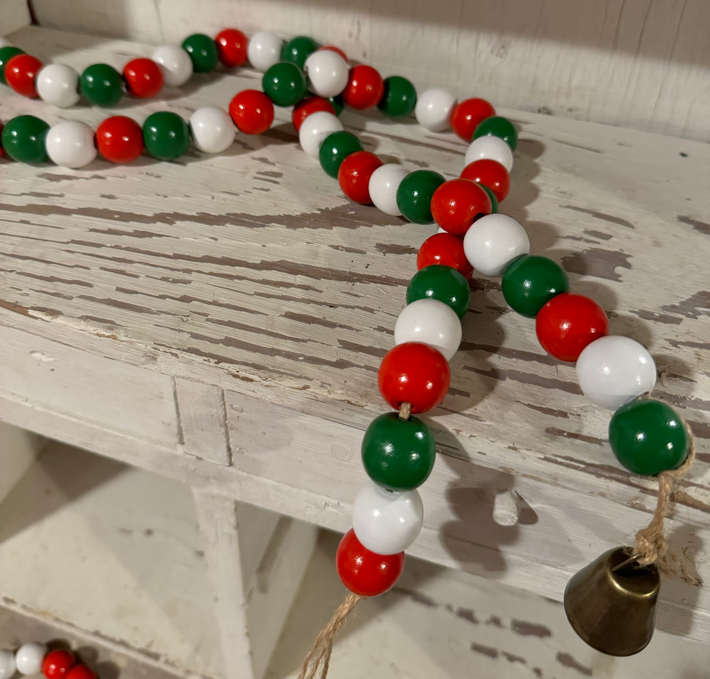 Merry Wood Bead Garland