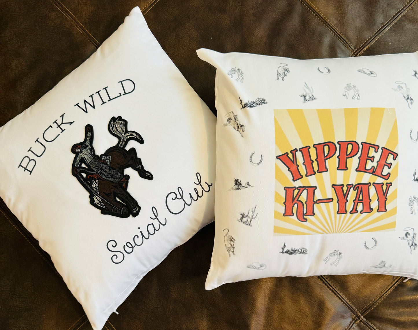 Buck Wild Social Club Throw Pillow