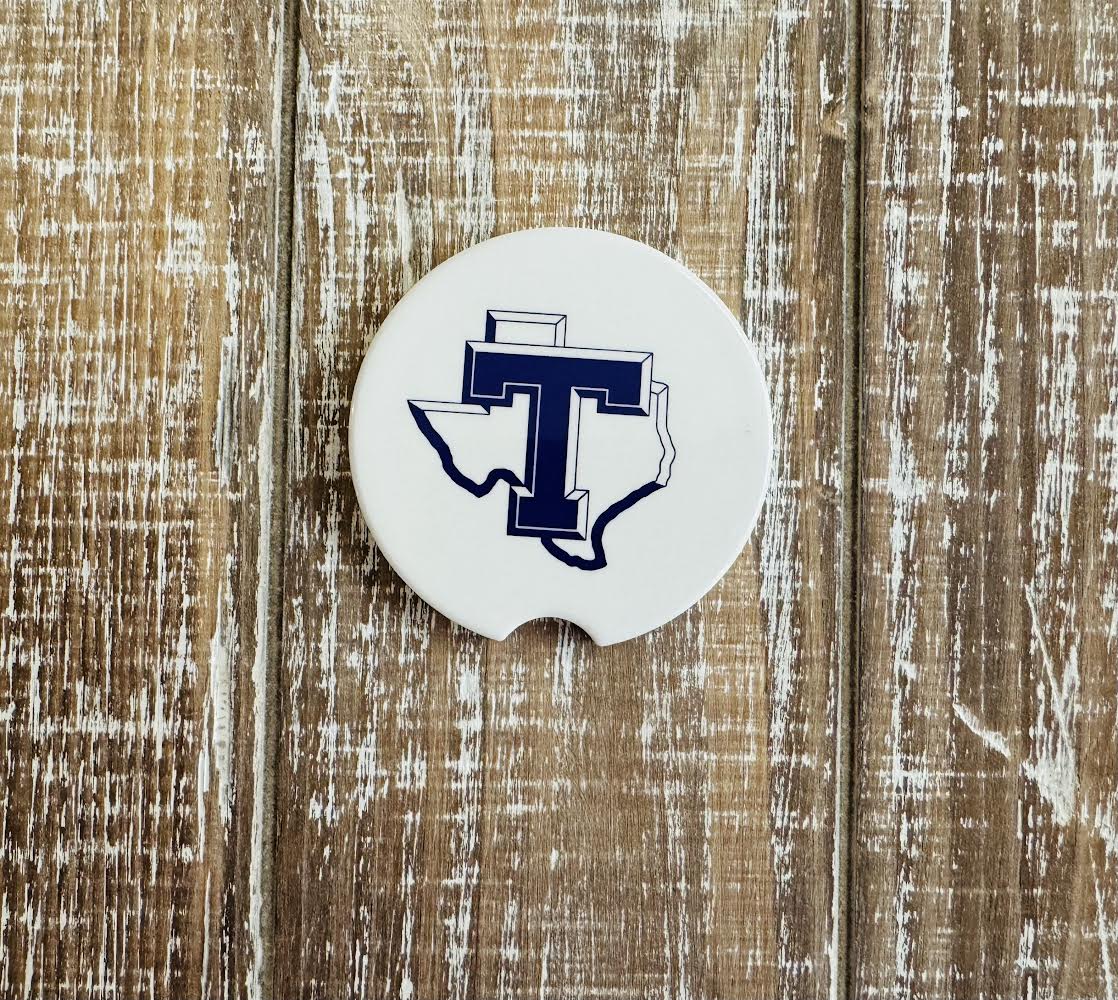 Tarleton State Ceramic Car Coaster