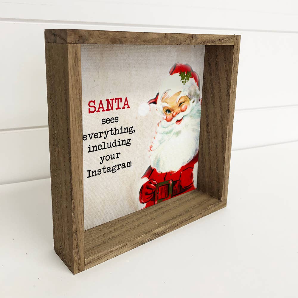 Santa Sees Instagram Sign