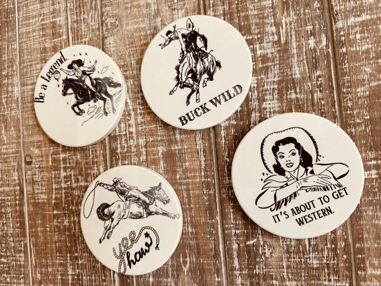 Wild West Ceramic Coaster Set