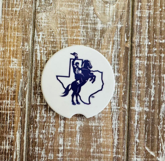 Texan Rider Ceramic Car Coaster