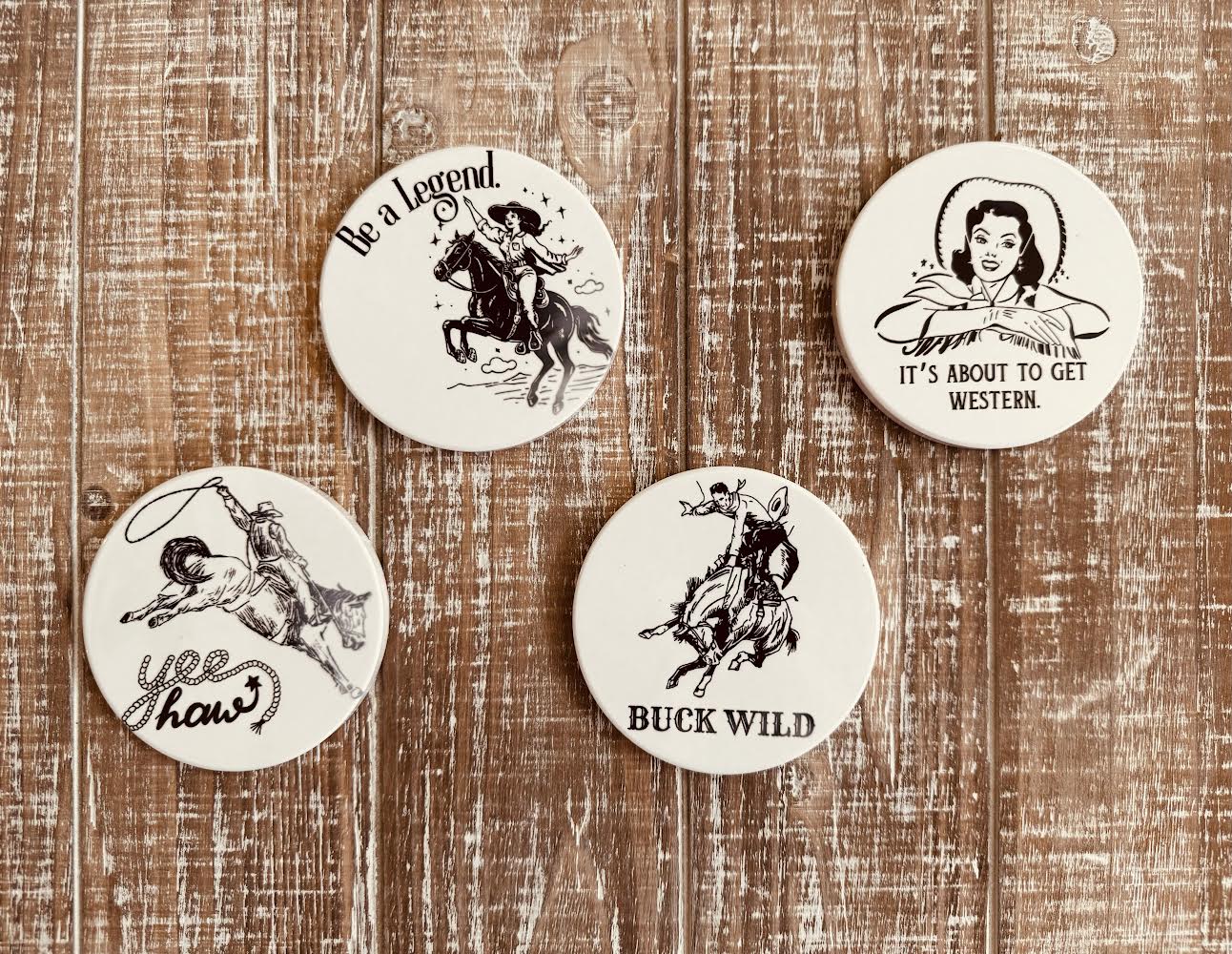 Wild West Ceramic Coaster Set