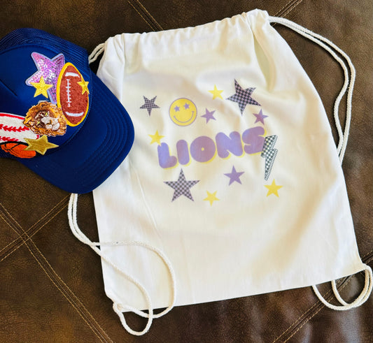 LIONS ⚡️ Canvas Drawstring Bag