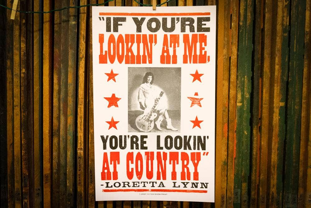 Hatch Show Print - Loretta Lynn You're Lookin' at Country Poster