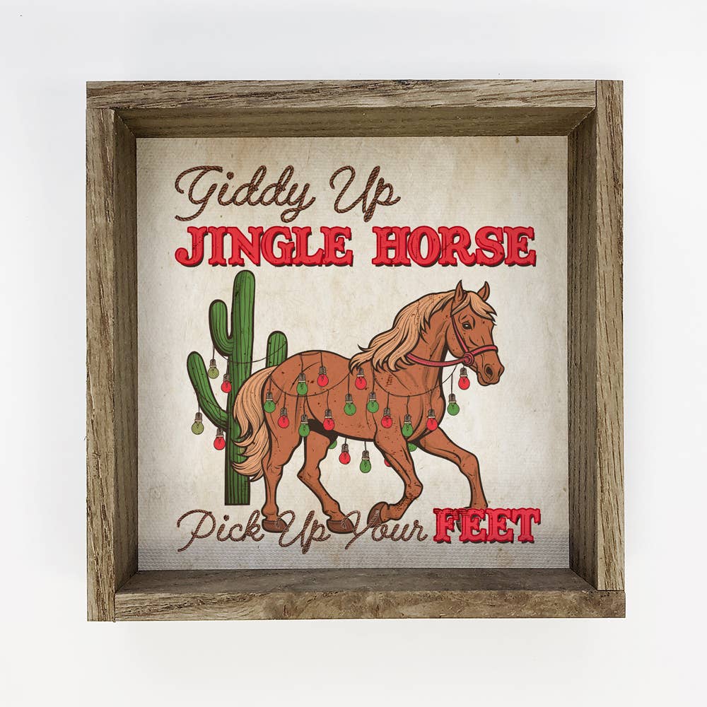 Giddy Up Jingle Horse  Sign