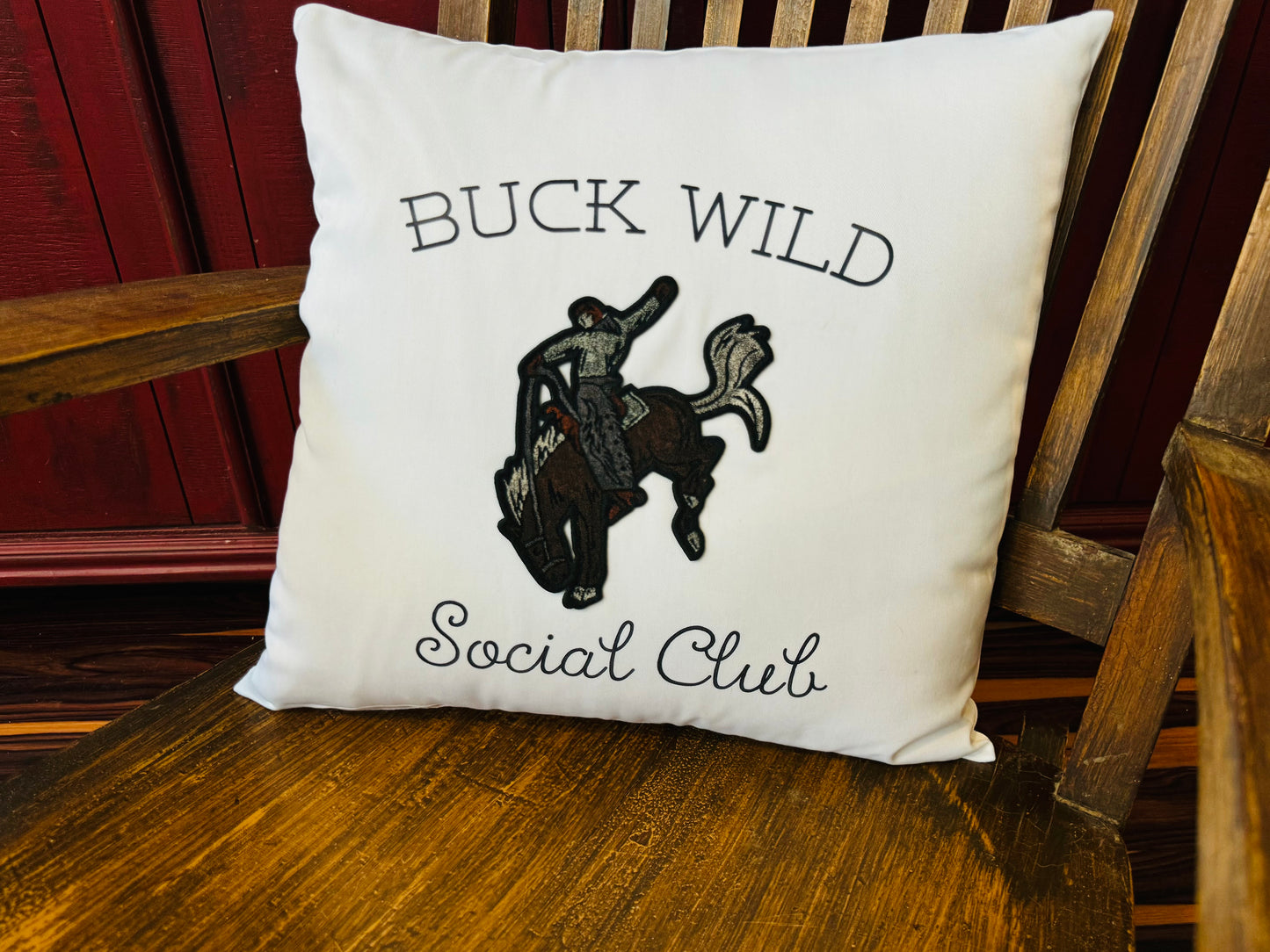 Buck Wild Social Club Throw Pillow