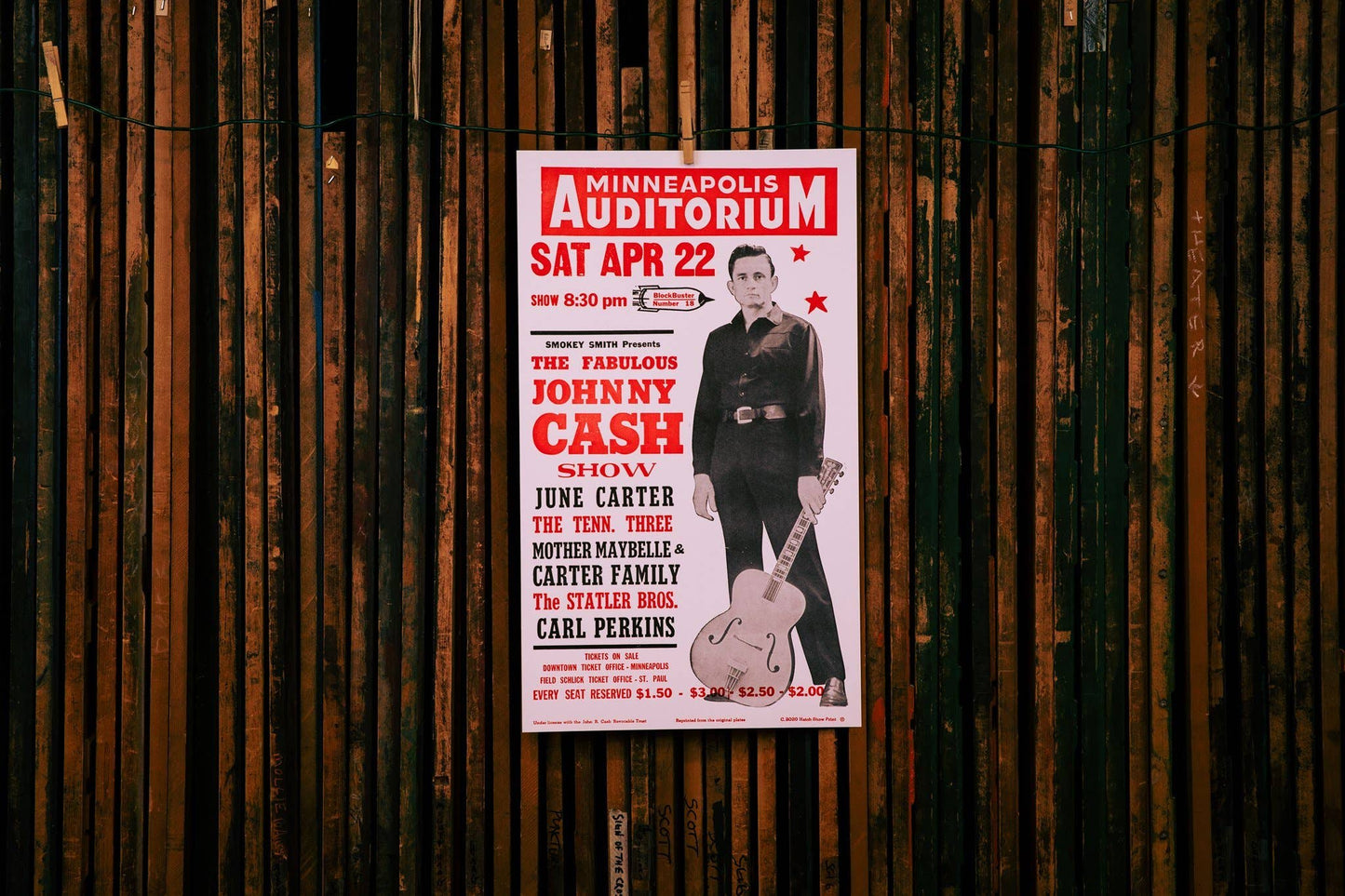 Hatch Show Print - Johnny Cash Show Poster