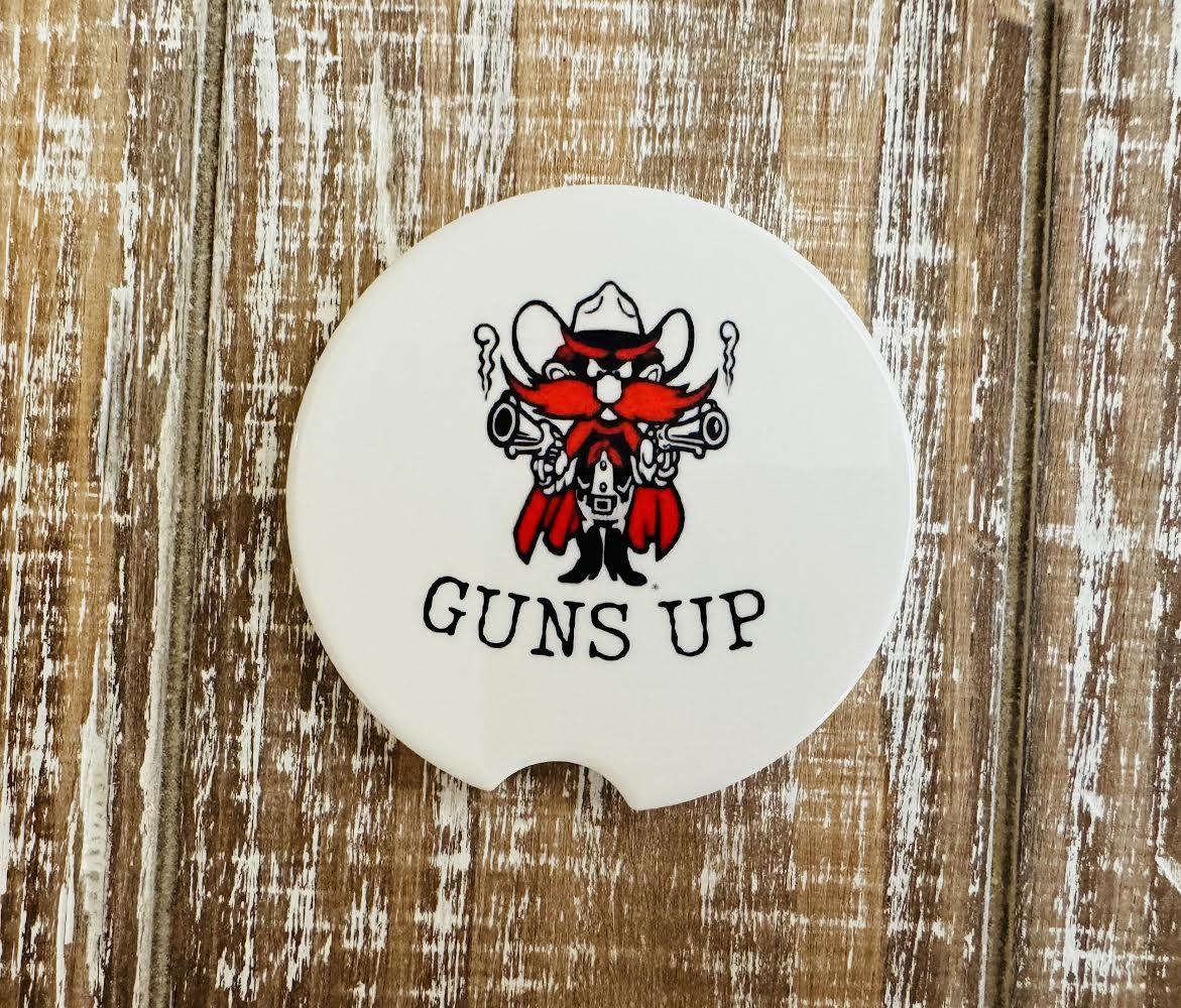 Guns Up Ceramic Car Coaster