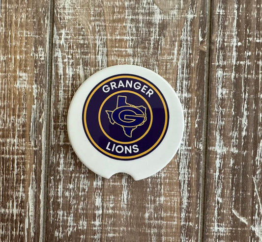 Granger Lions Ceramic Car Coaster