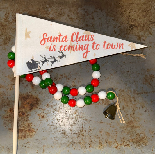 Santa Claus is Coming to Town Pennant Flag