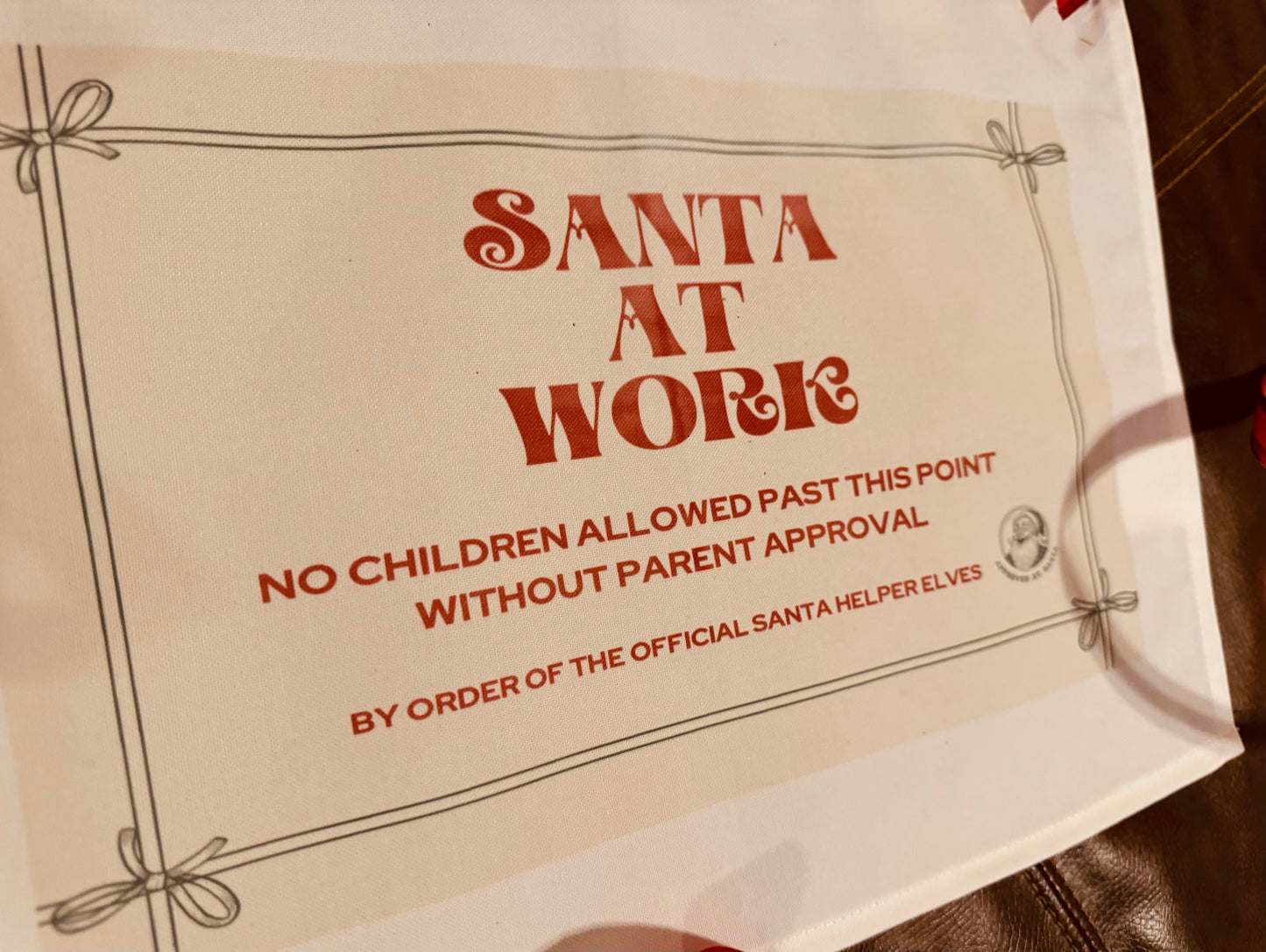 Santa at Work Banner