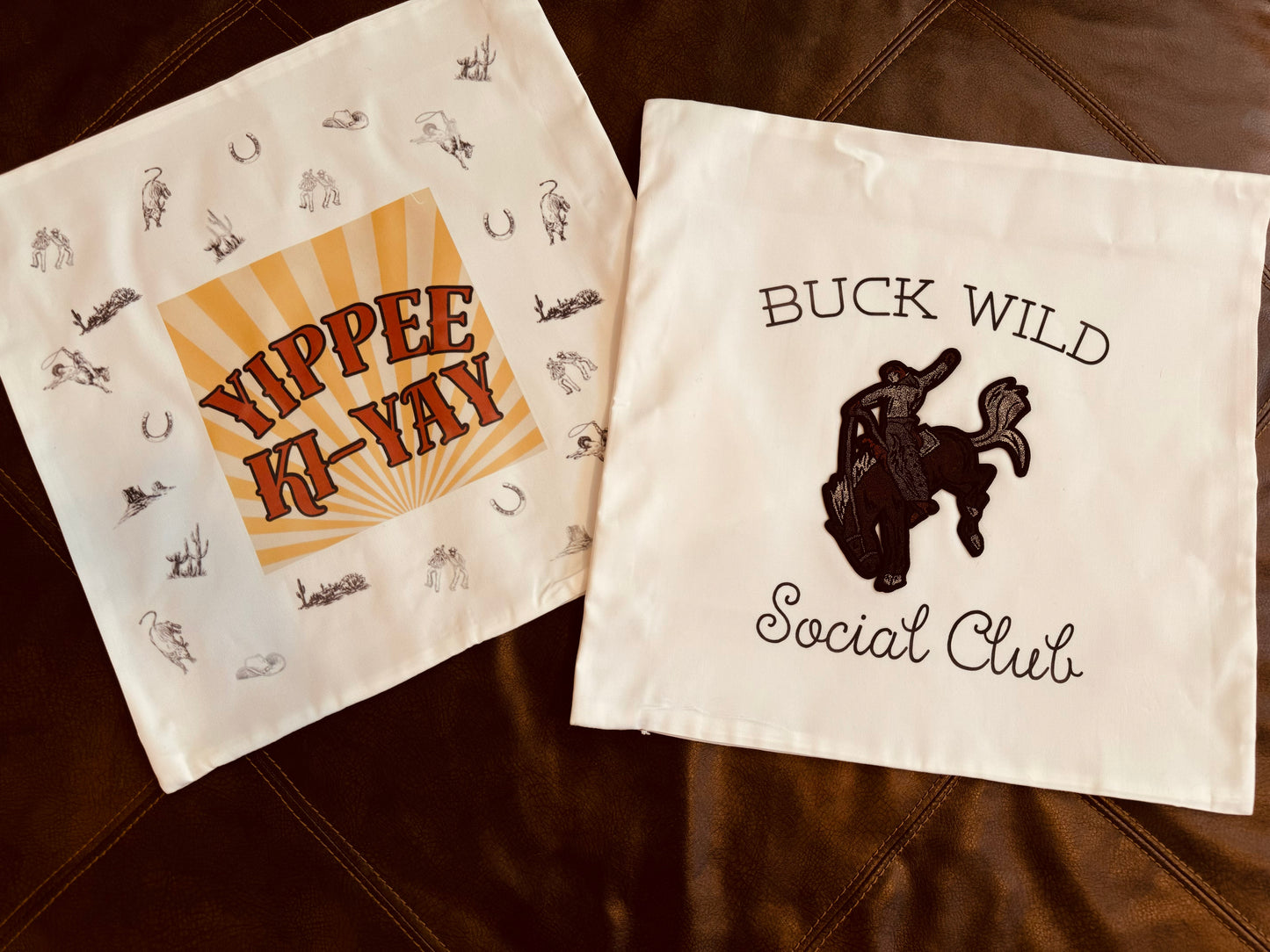 Buck Wild Social Club Throw Pillow