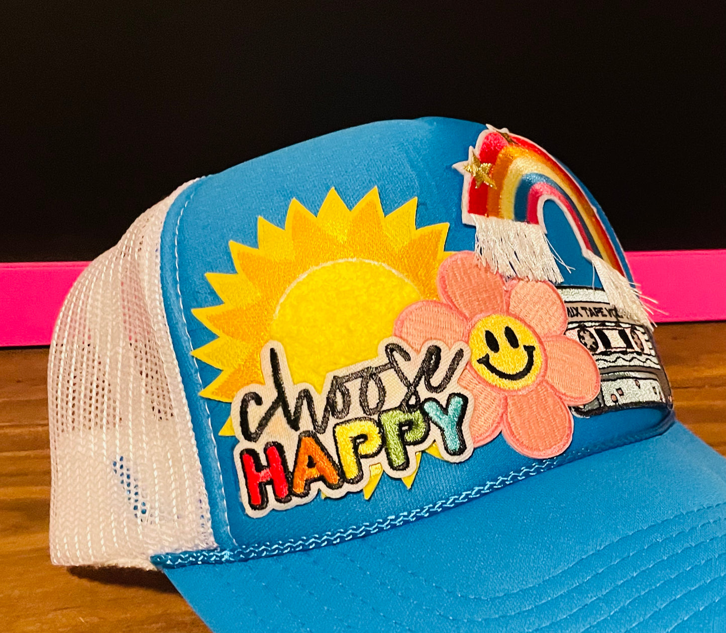 Happy ⭐ Custom Trucker Hat by Hacienda Hat Bar