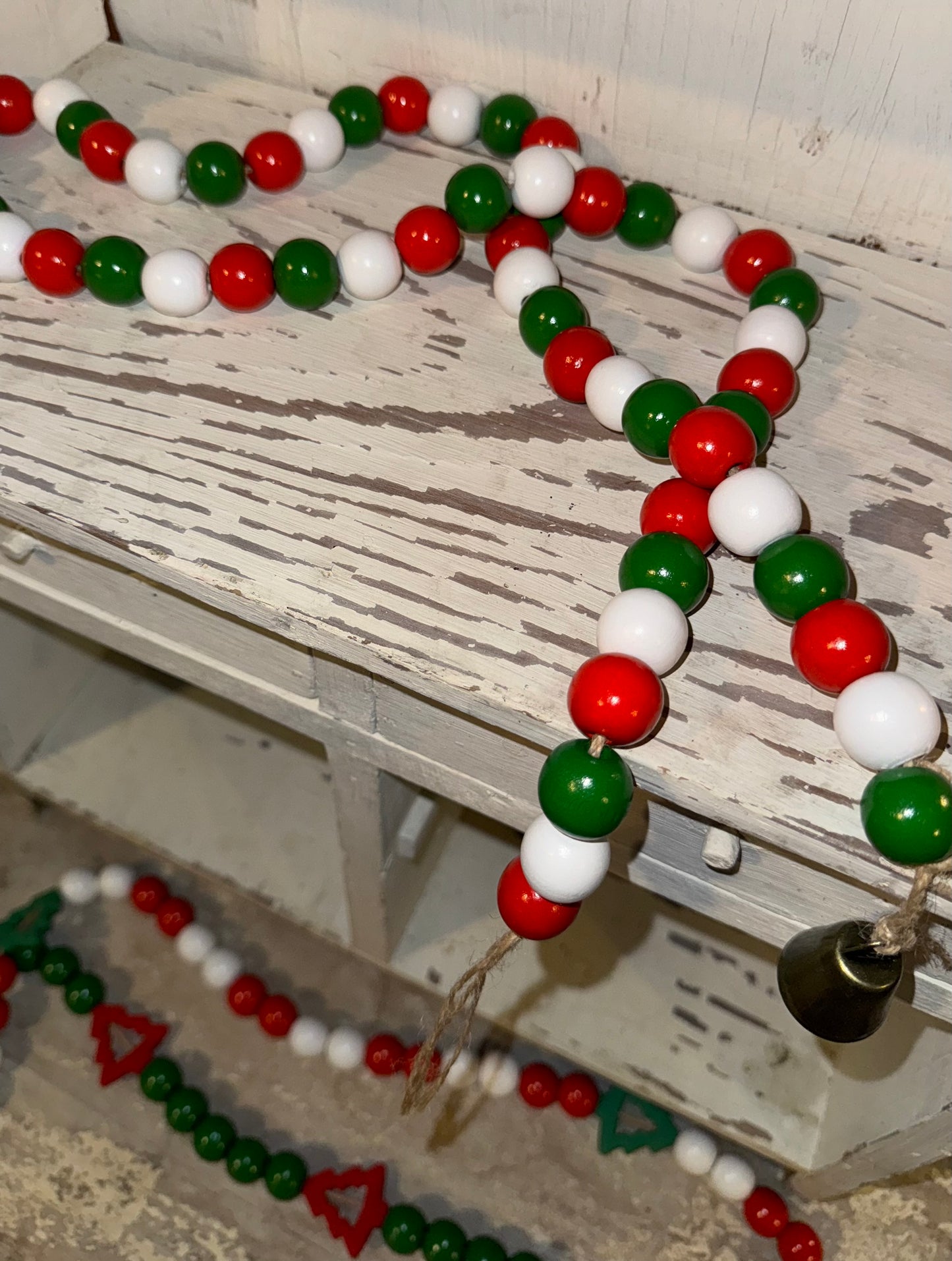 Merry Wood Bead Garland