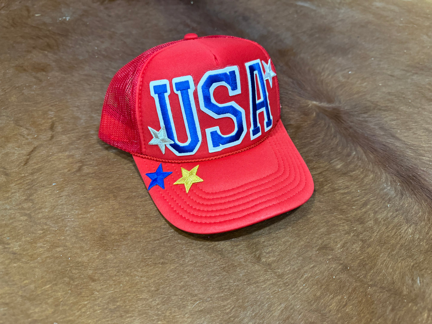 USA 💙 Custom Trucker Hat by Hacienda Hat Bar