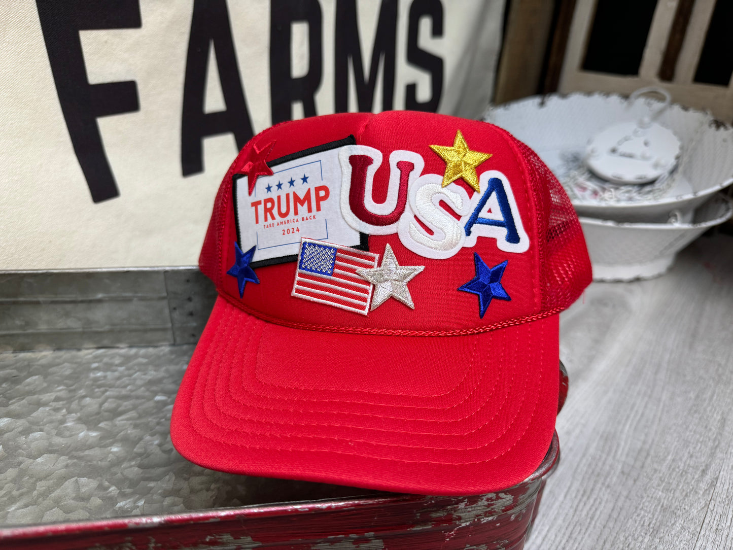 Trump ❤️ Custom Trucker Hat by Hacienda Hat Bar