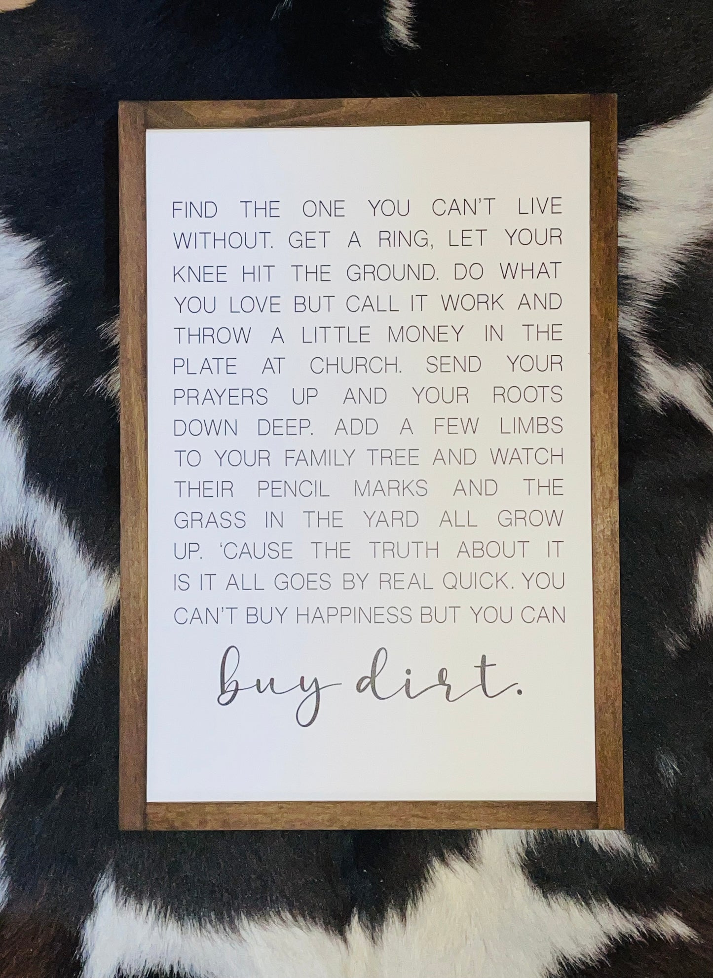 Buy Dirt Lyrics Sign