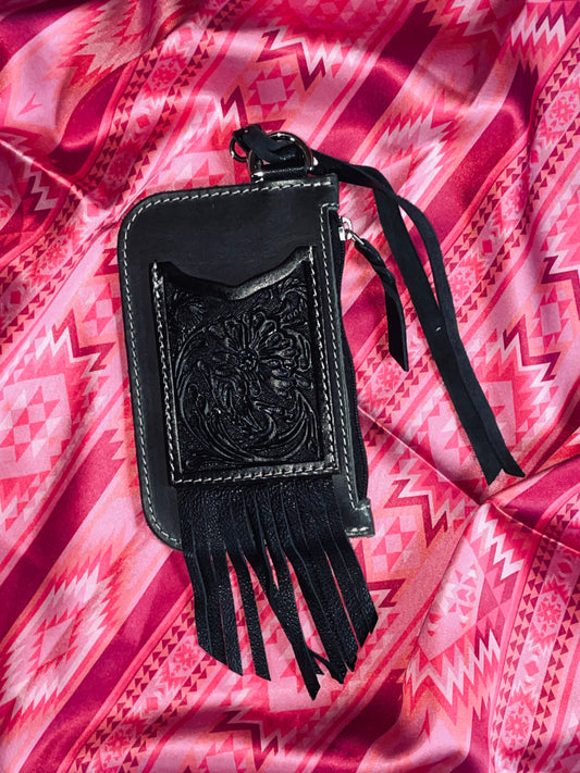 Western Fringe ID Wallet {black leather}