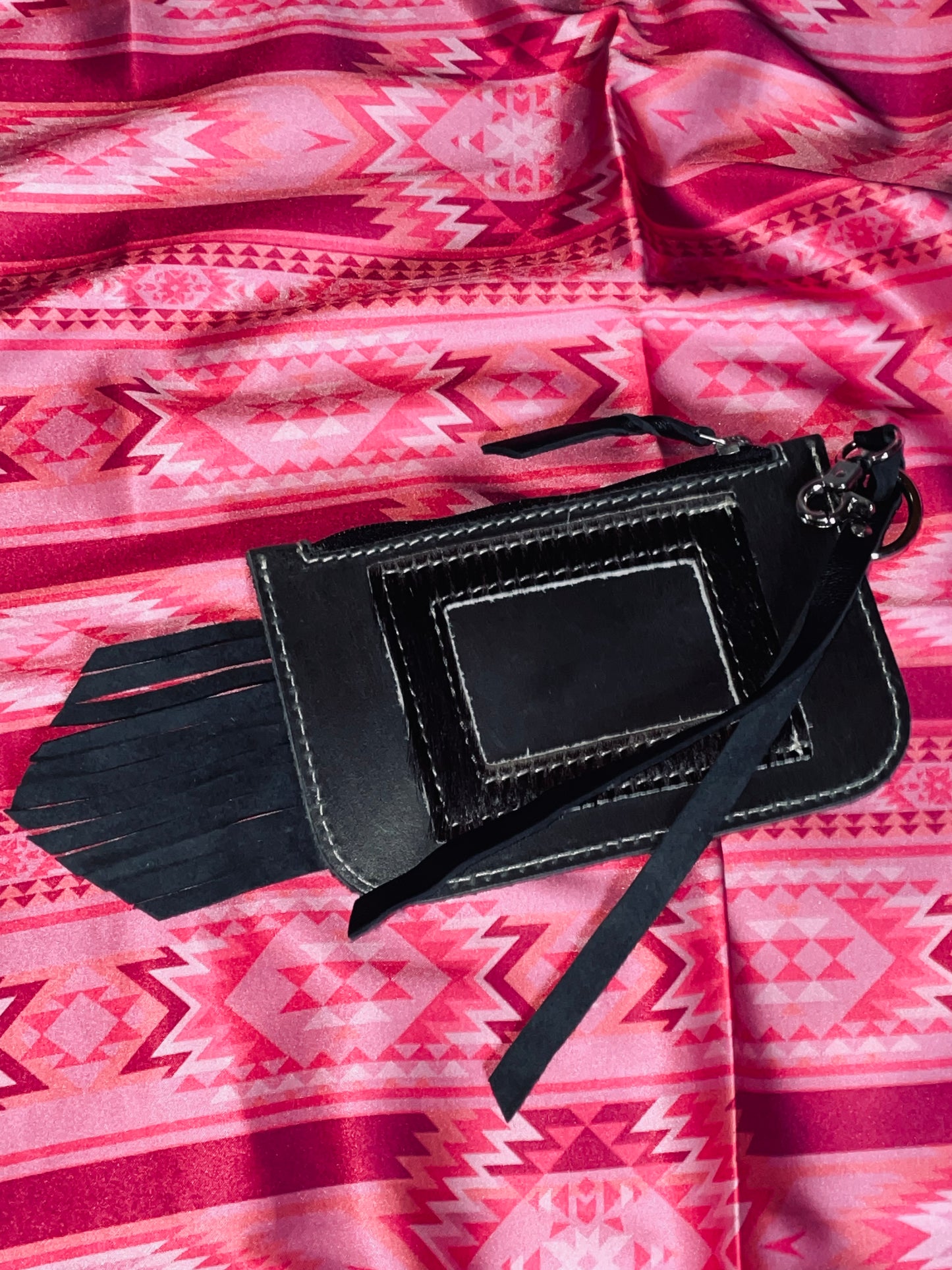 Western Fringe ID Wallet {black leather}