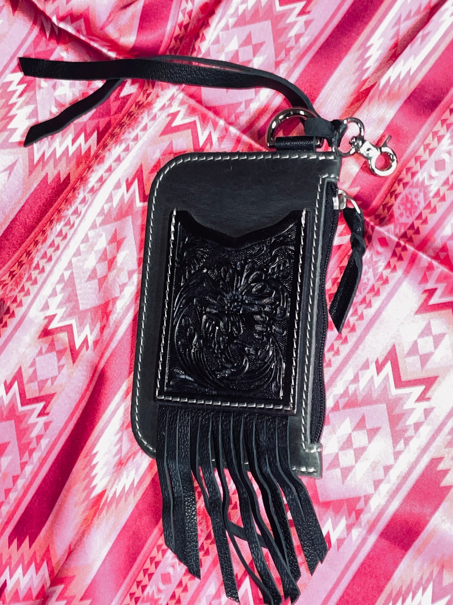 Western Fringe ID Wallet {black leather}