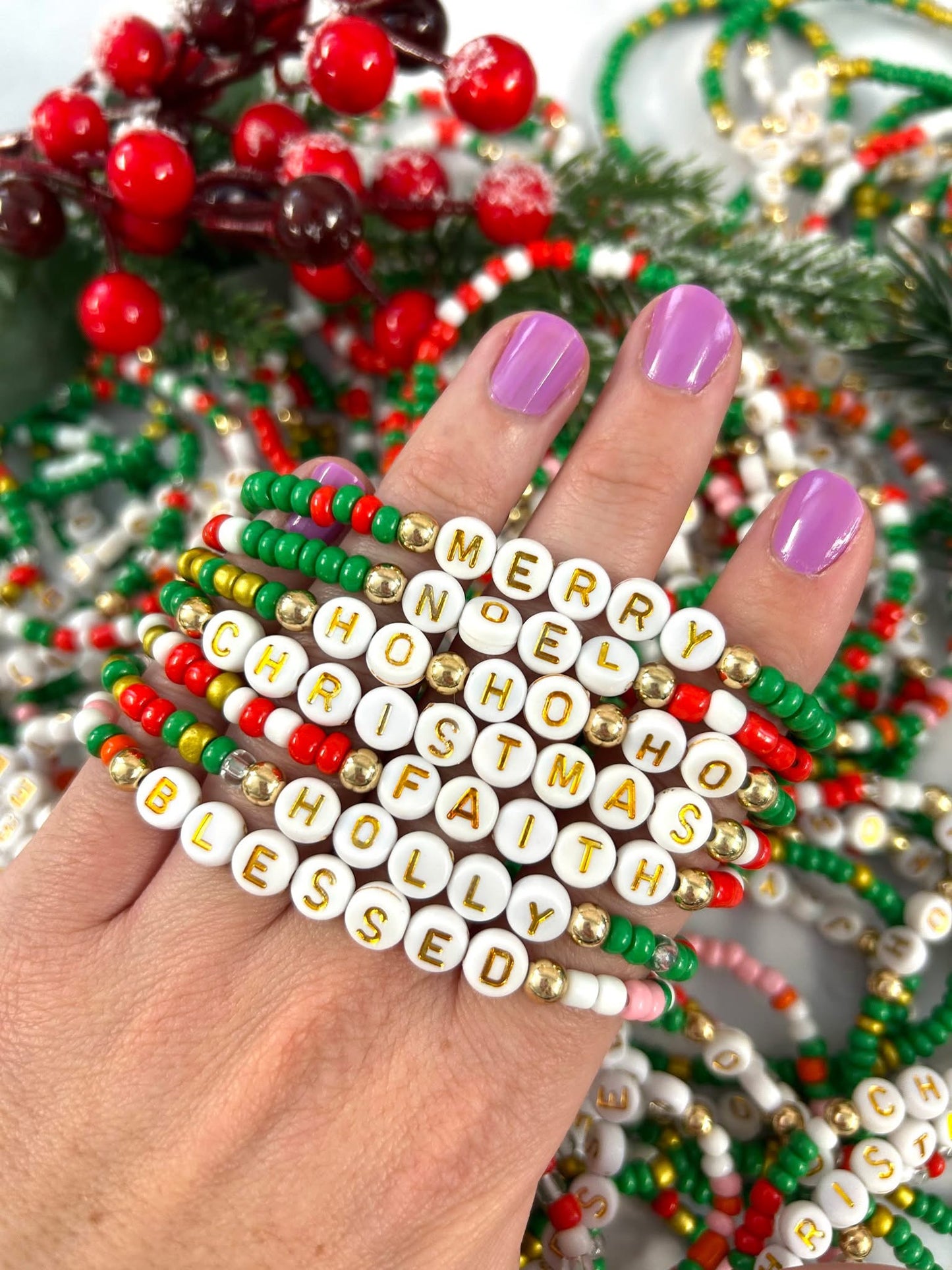 Holiday Mix Stretchy Bracelet Set of 3