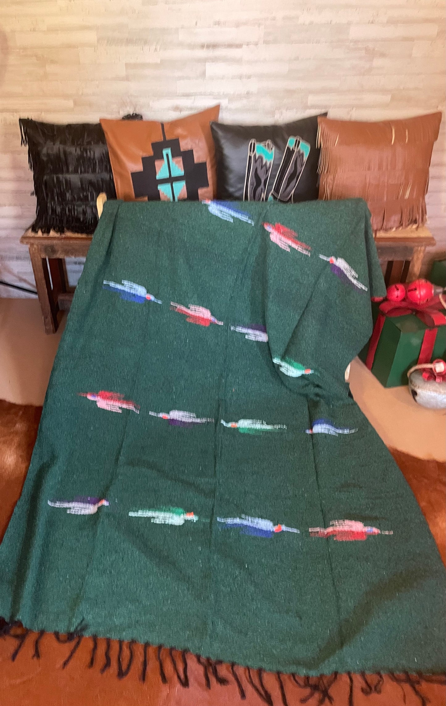 Pajaro Mexican Blanket, Dark Green