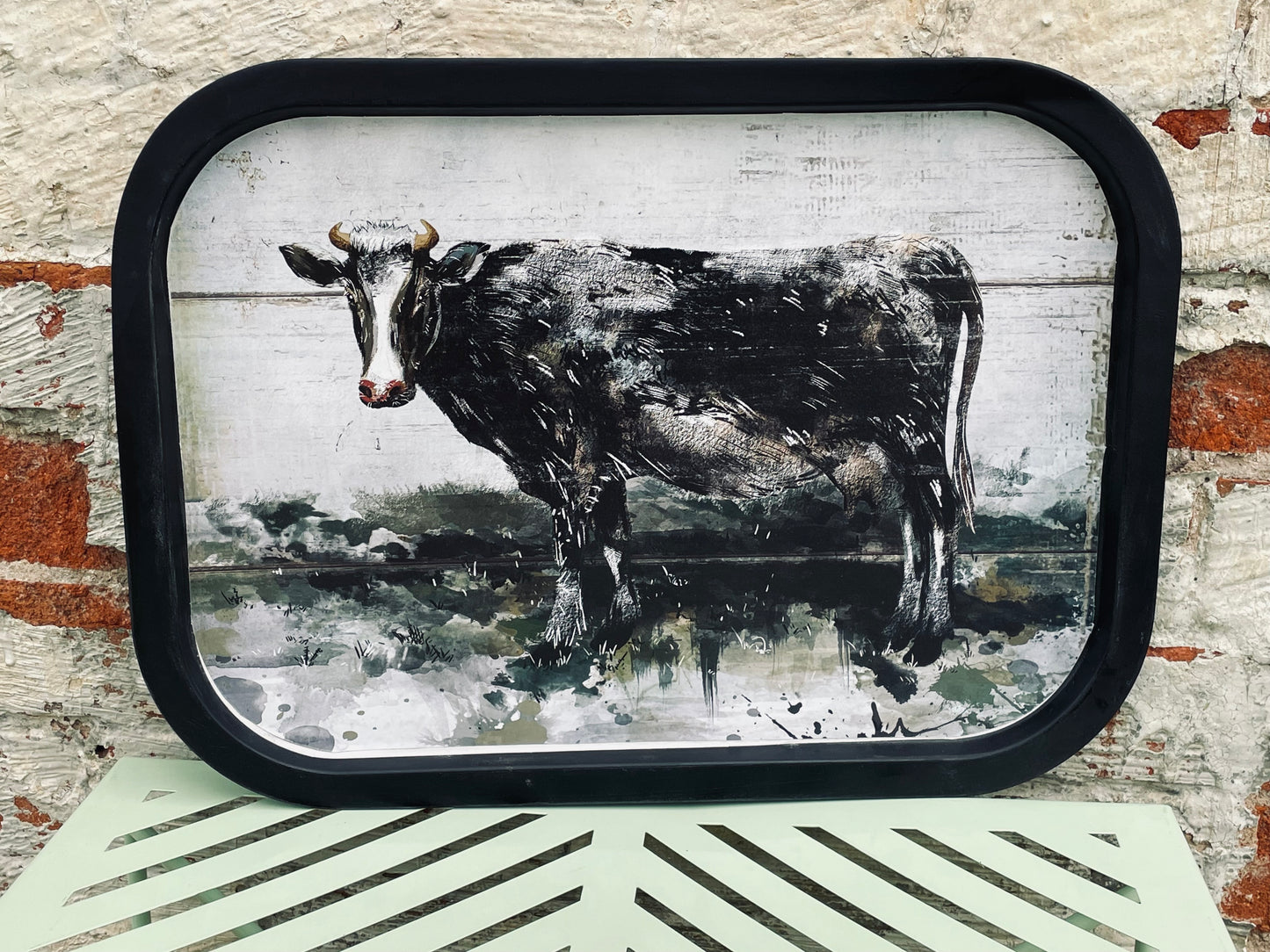 Cow Metal Tray