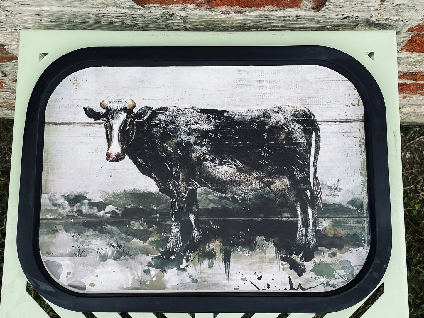 Cow Metal Tray