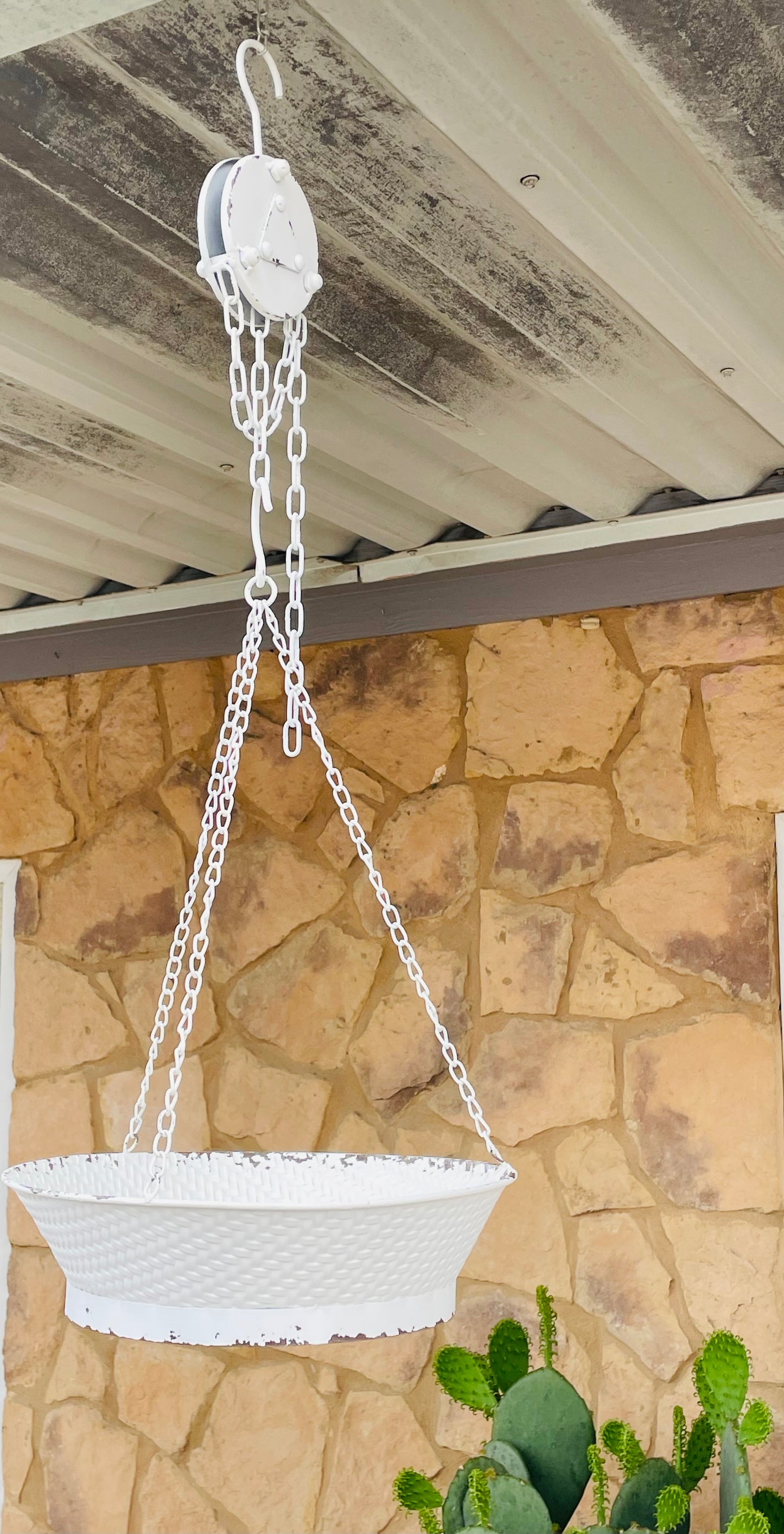 Metal Hanging Pulley Basket