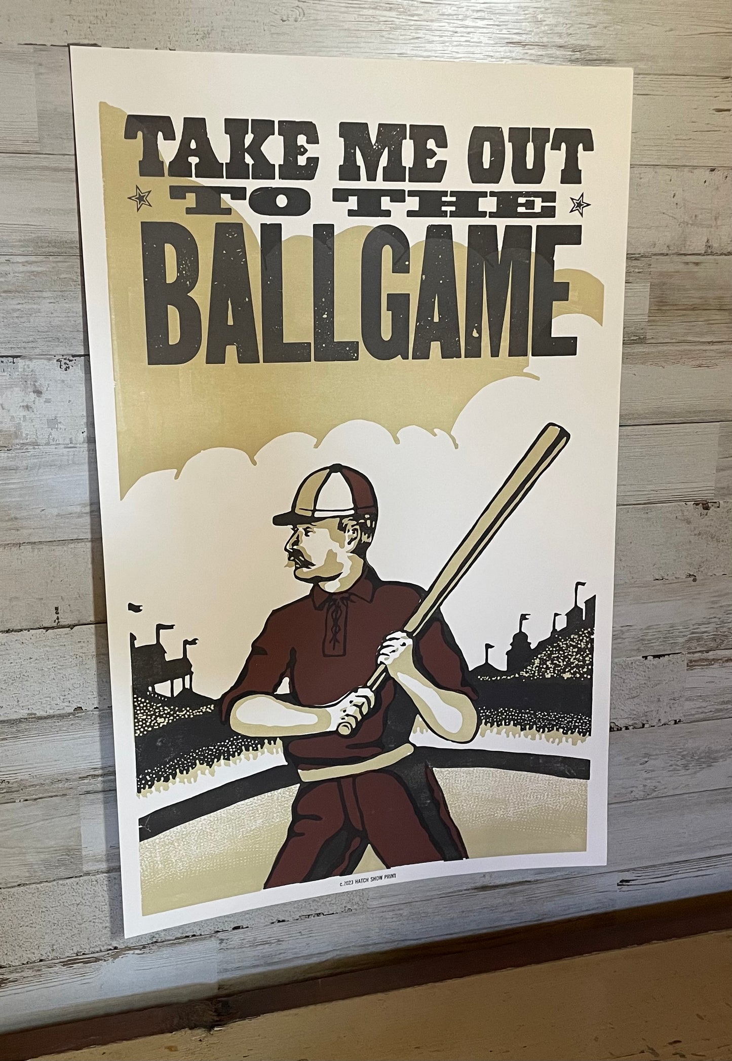 Hatch Show Print - Take Me Out To The Ballgame Poster