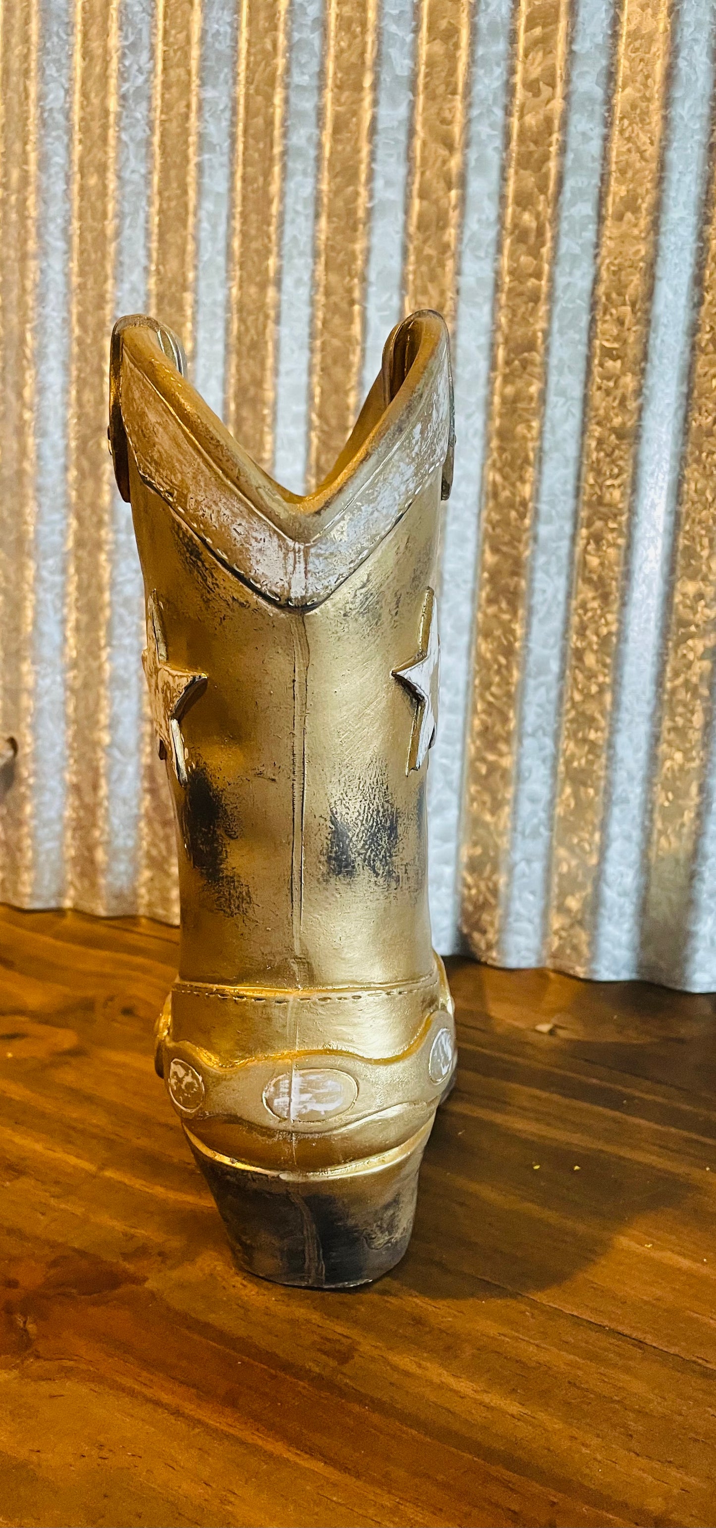 Western Boot Vase