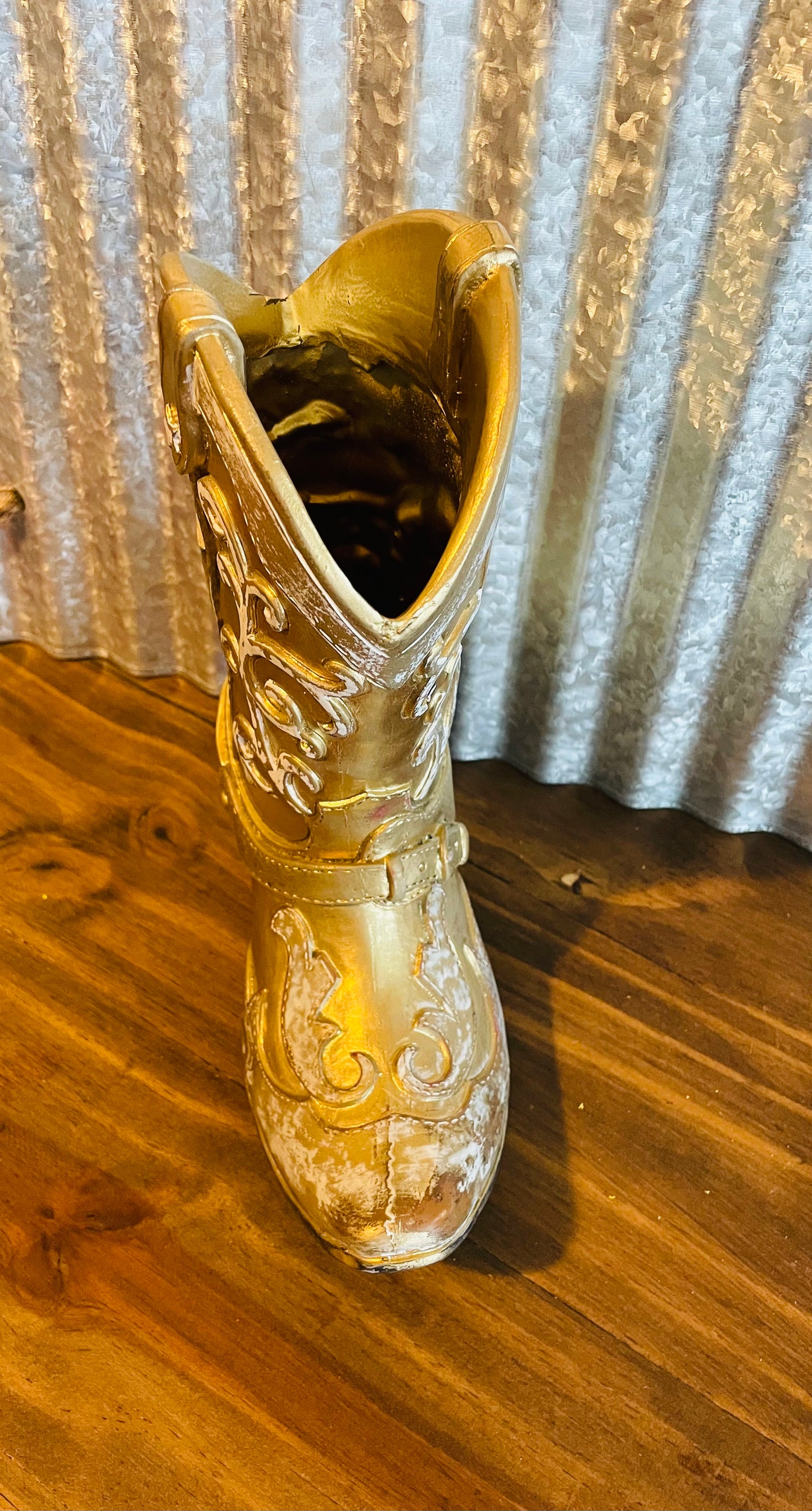 Western Boot Vase