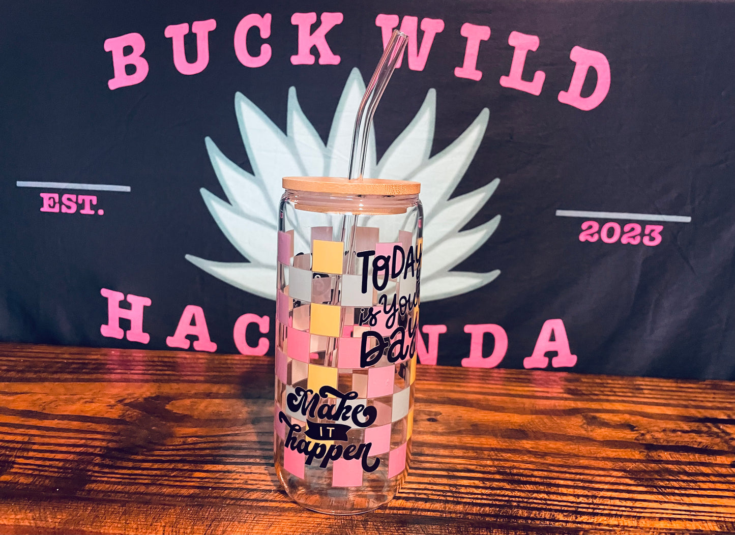 Wild & Free Can Glass