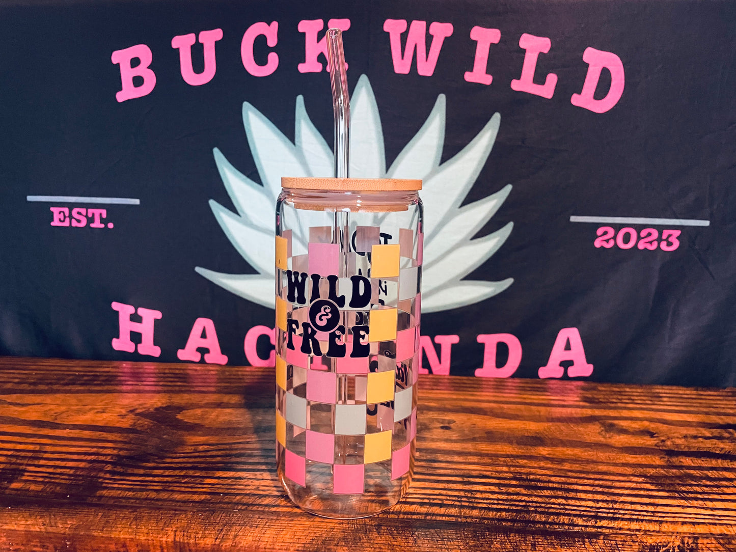 Wild & Free Can Glass