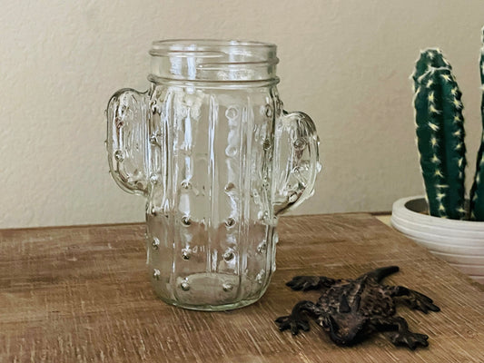 Cactus Mason Jar Glass