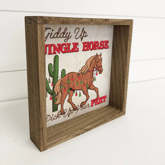 Giddy Up Jingle Horse  Sign